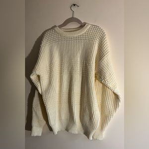 High Sierra Vintage cream cable knit sweater size M